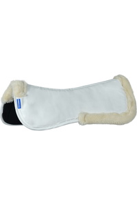 2025 Weatherbeeta Memory Foam Comfort Fleece Edged Half Pad 1029610 - White
